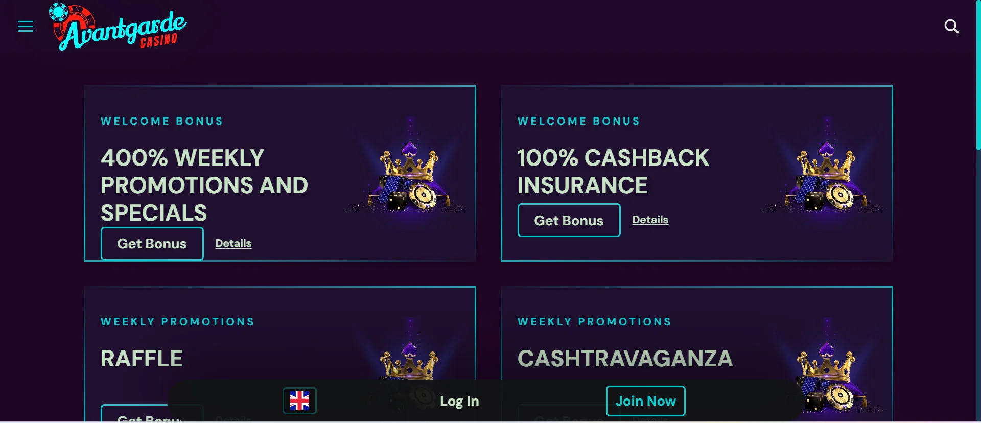Avantgarde Casino Promotions