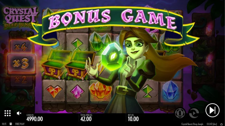 Crystal Quest- Deep Jungle Bonus Game