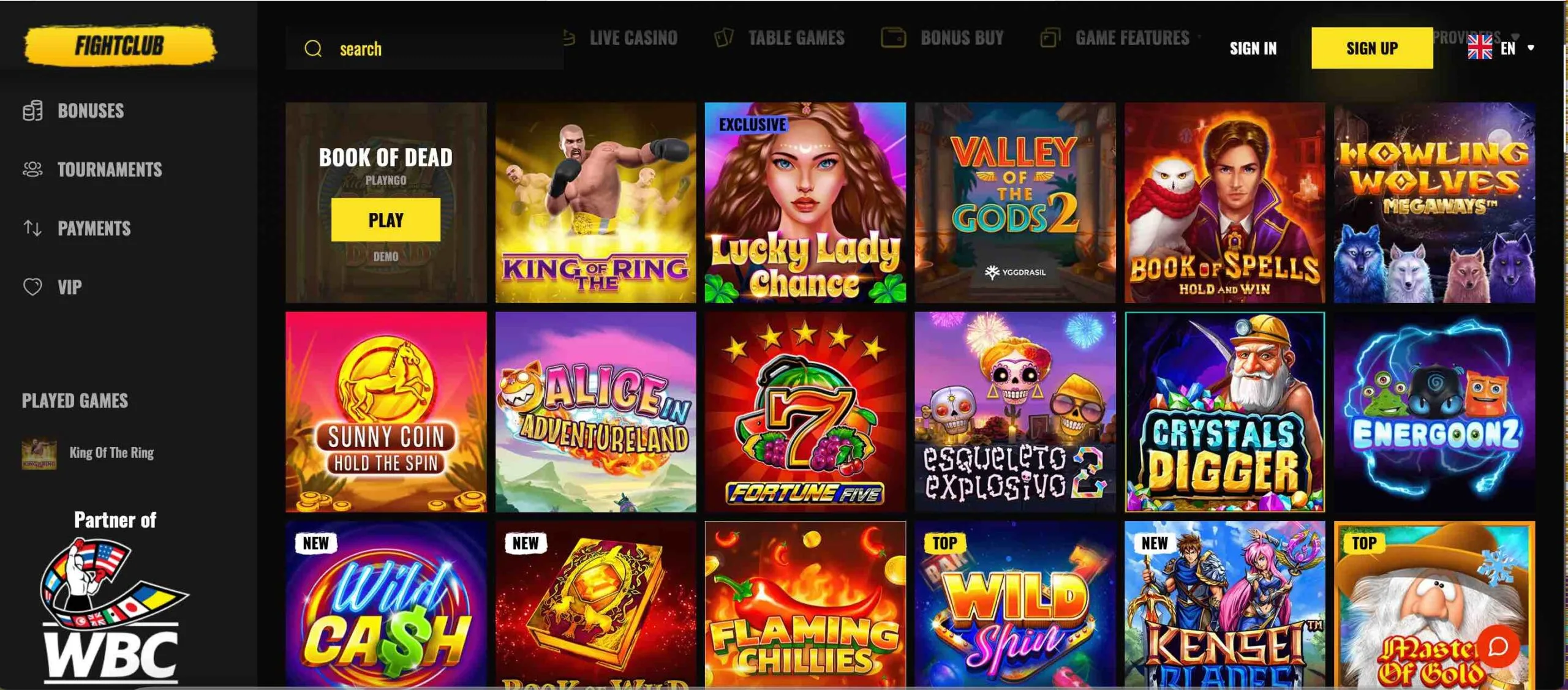 FightClub Casino Slots