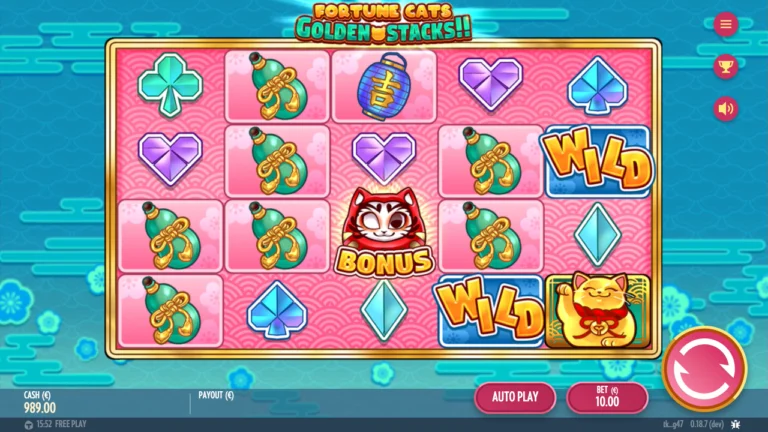 Fortune Cats Golden Stacks Home