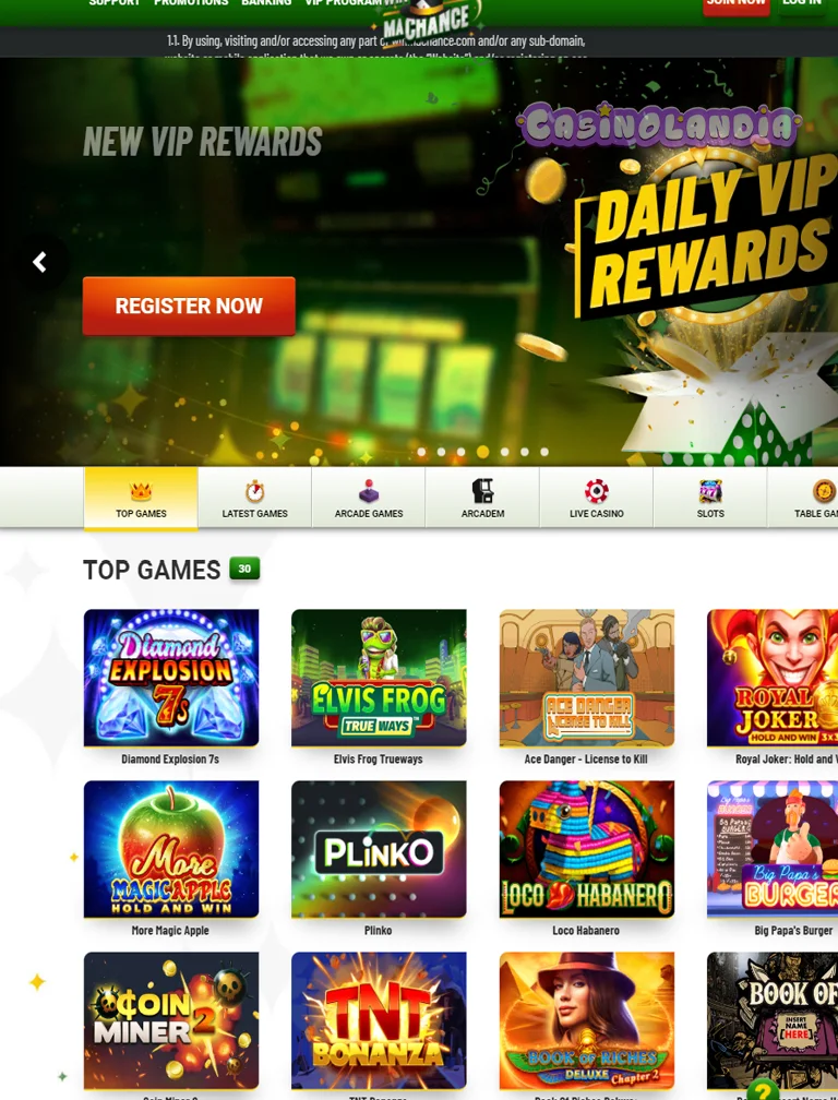 Tablet View V casino winmachance