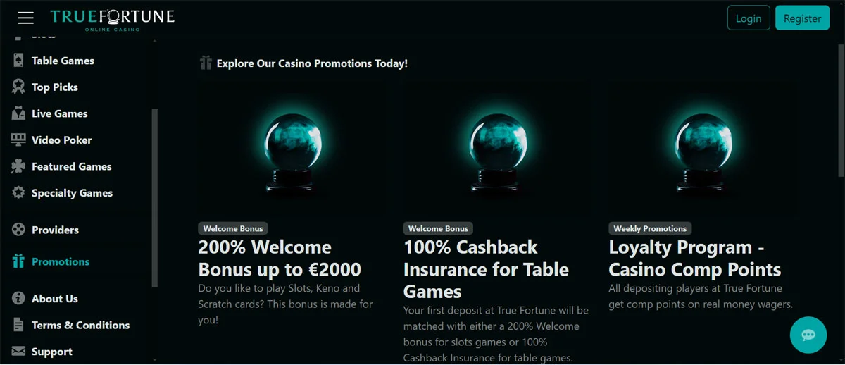 Ture Fortune Casino Promotions