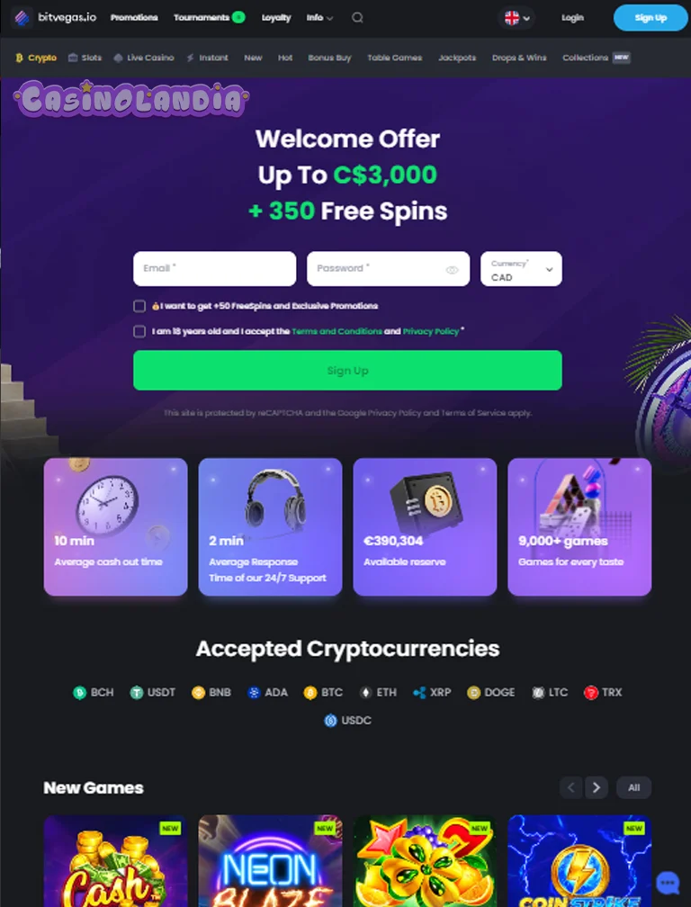 Vegas Casino Tablet View Portrait