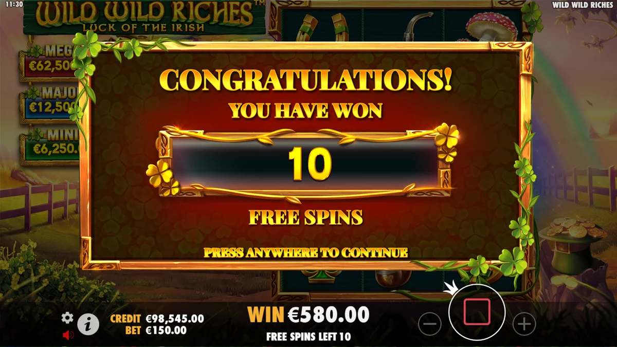 Wild Wild Riches Free Spins