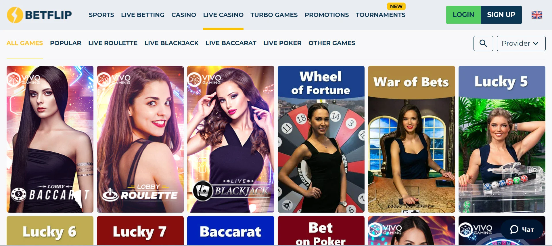 Betflip Casino Live Casino