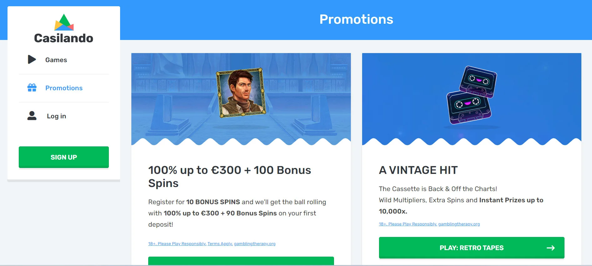 Casilando Casino Promotions