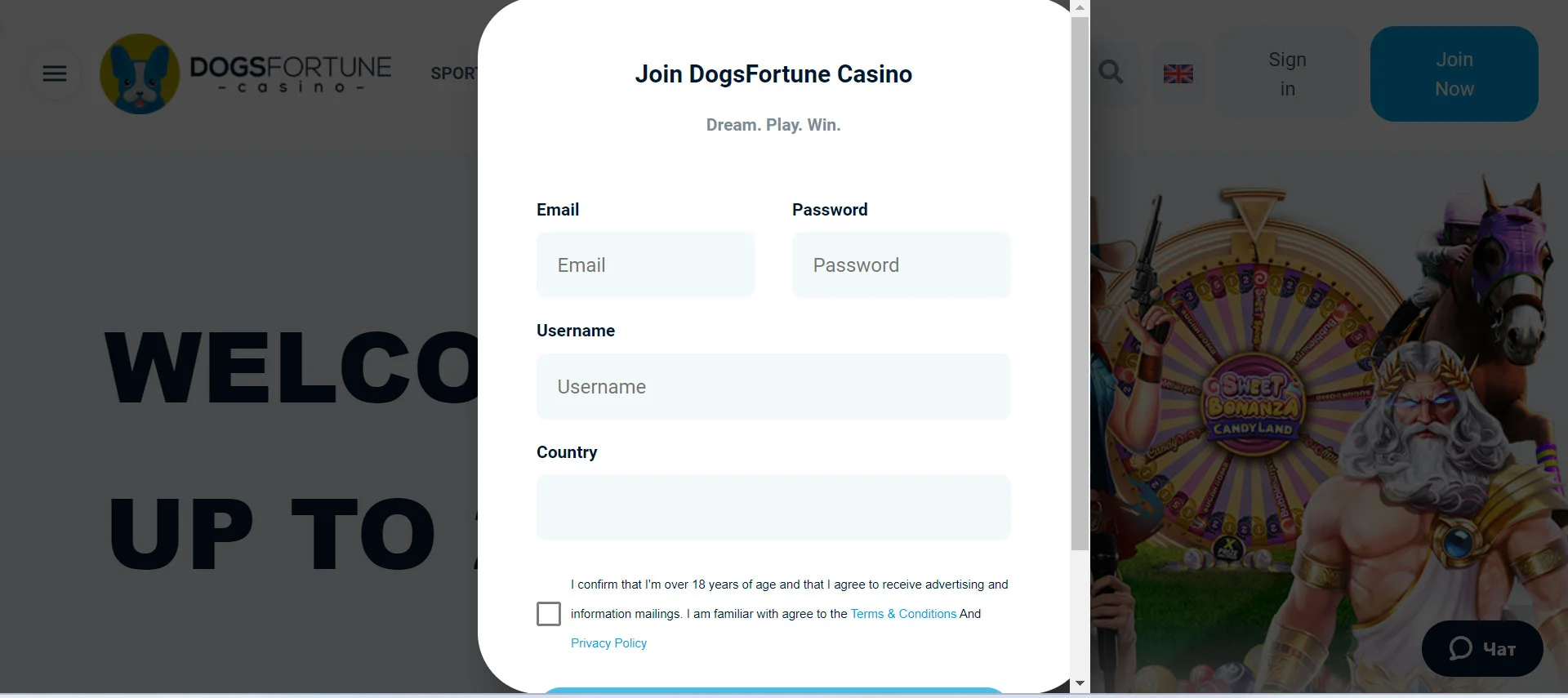 DogsFortune Casino Registration