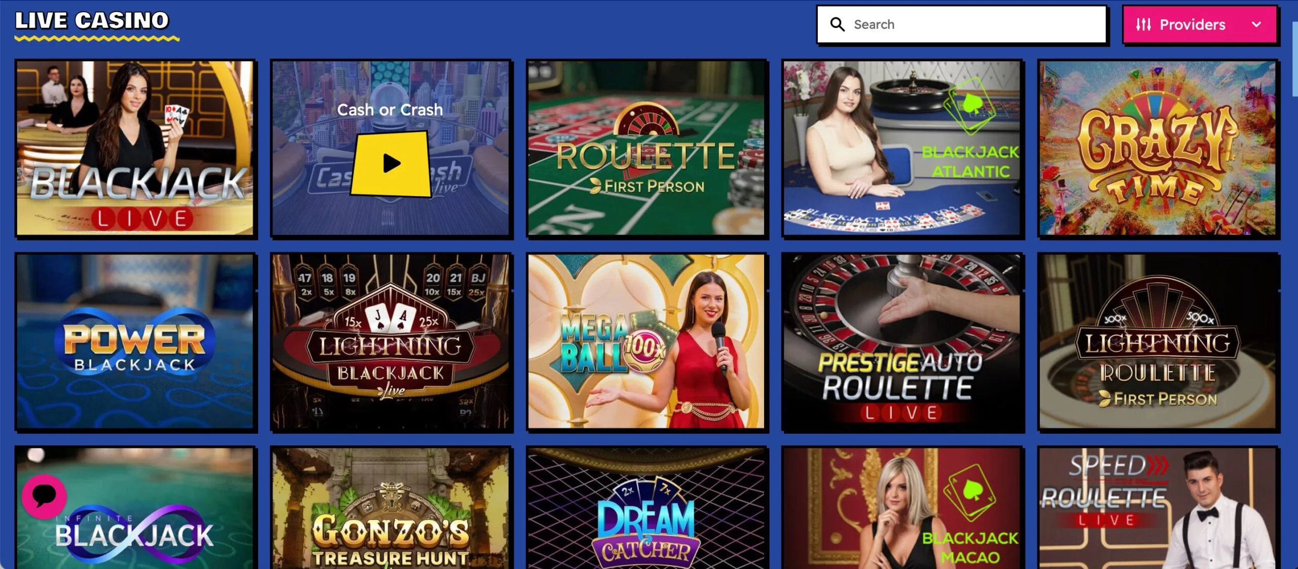 Ohmyzino Casino Live Games