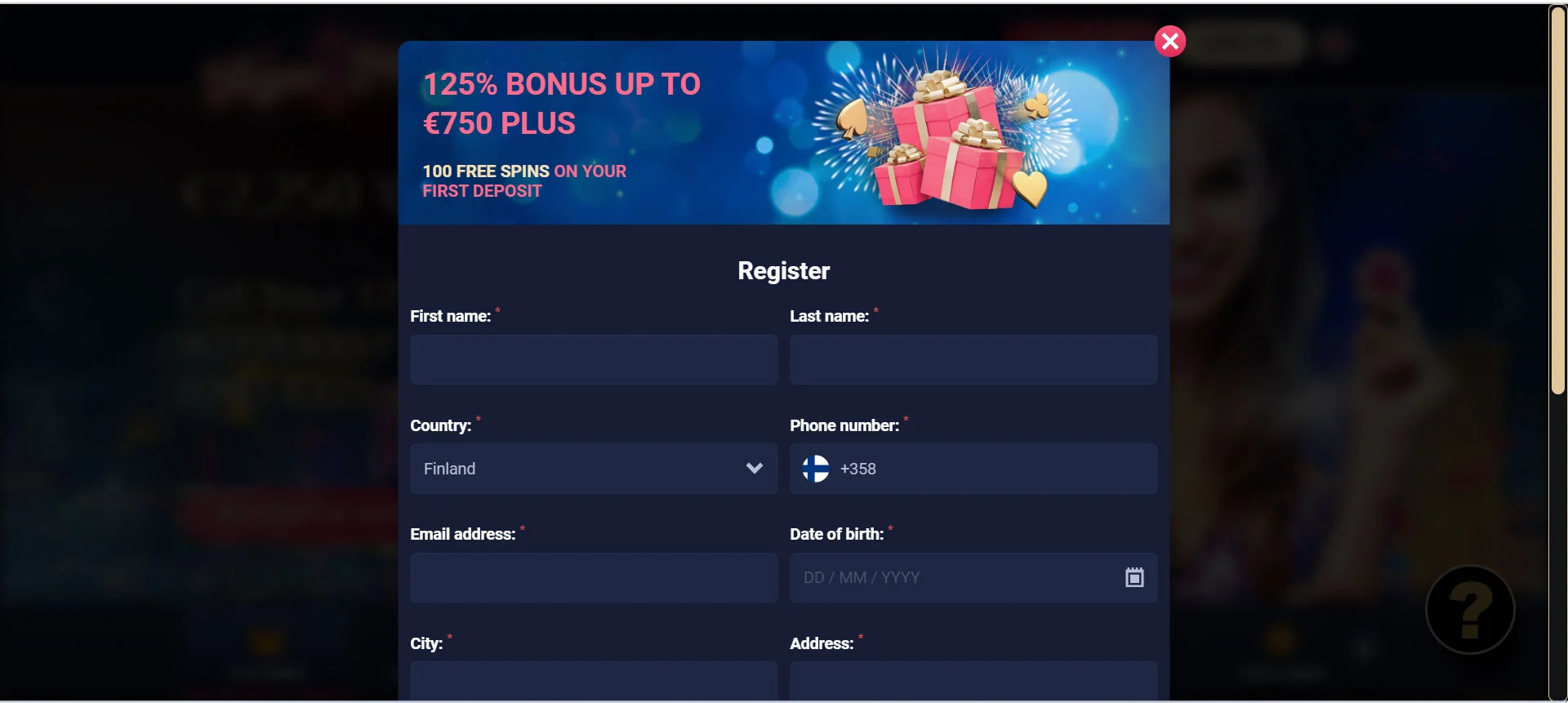 VegasPlus Casino Registration