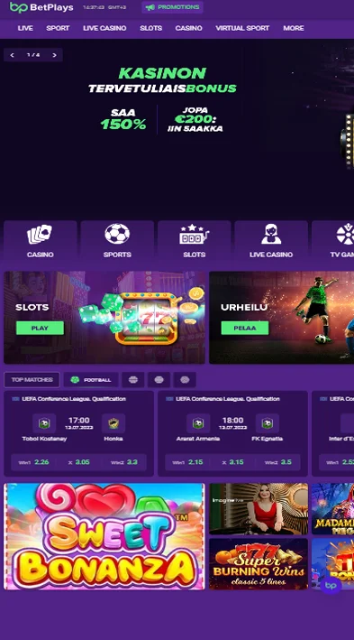 Betplays Casino Mobile View