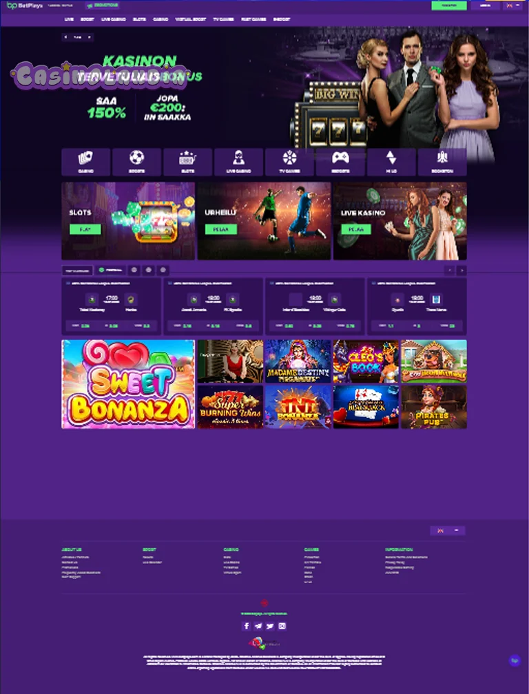 Betplays Casino Tablet View Portrait