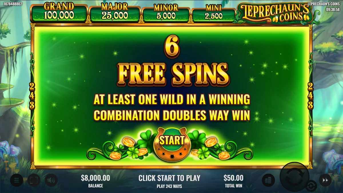 Leprechaun’s Coins Free Spins
