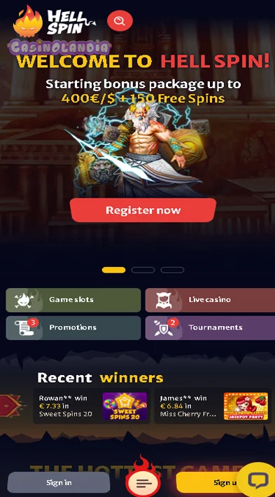 Mobile View HellSpin