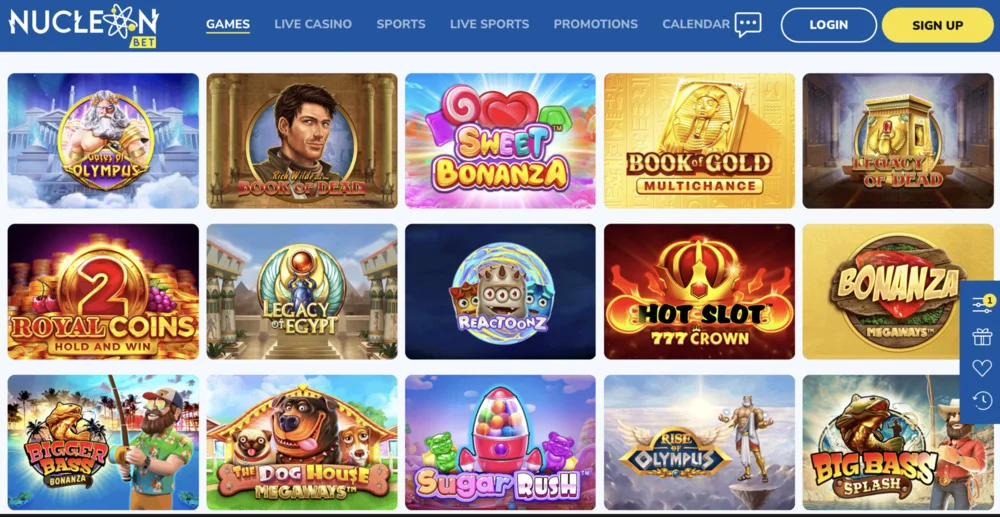 Nucleonbet Casino Games
