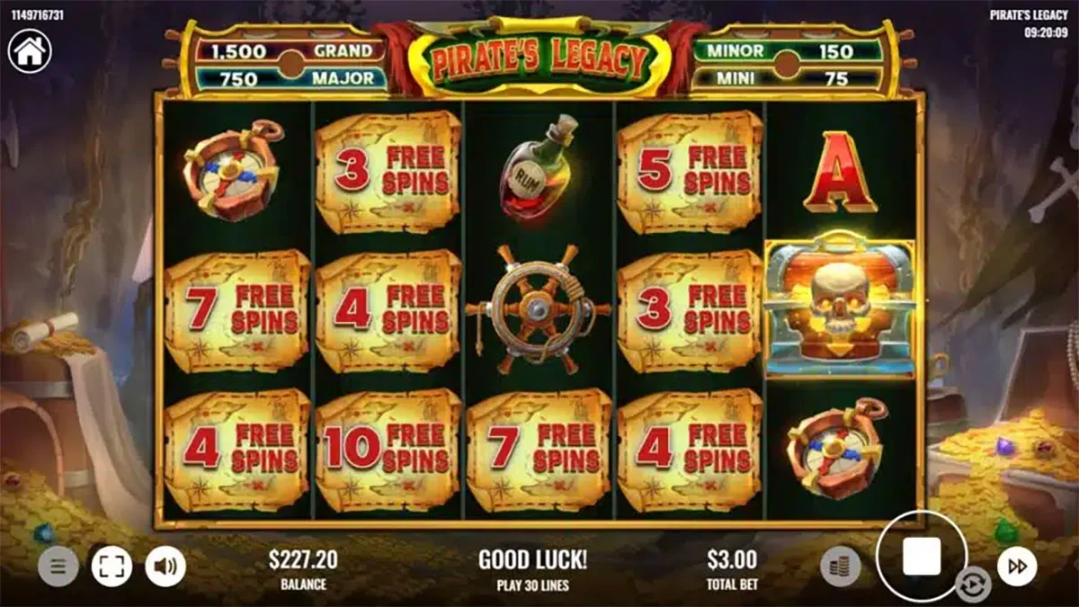 Pirate’s Legacy Free Spins