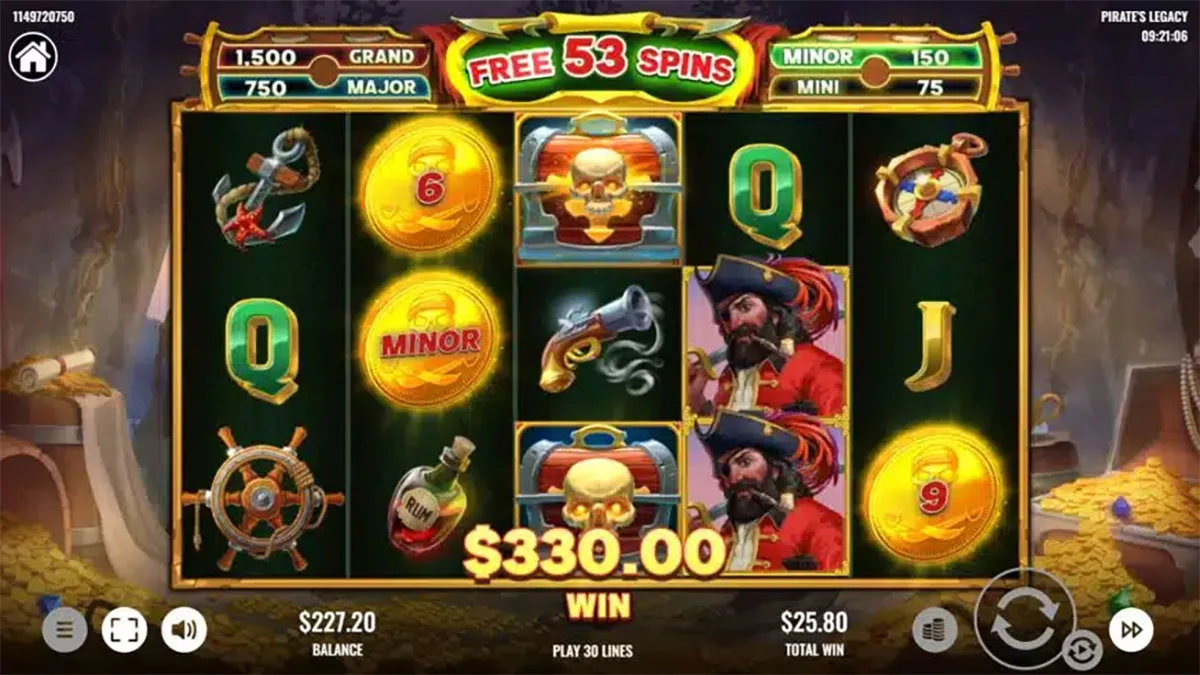 Pirate’s Legacy Win