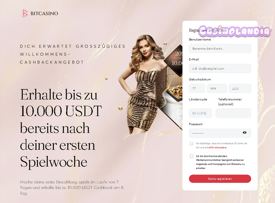 Tablet View Bitcasino