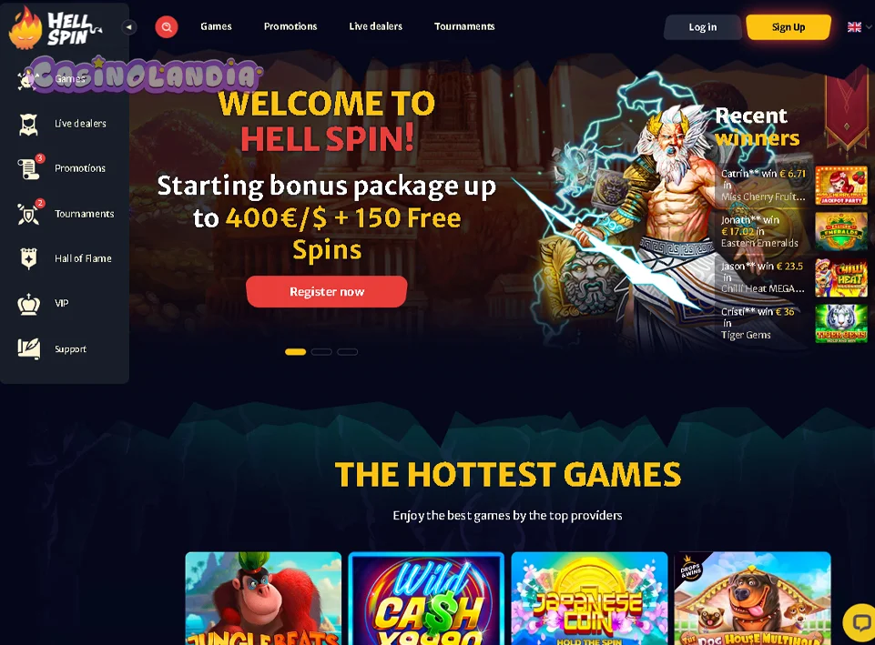 Tablet View HellSpin