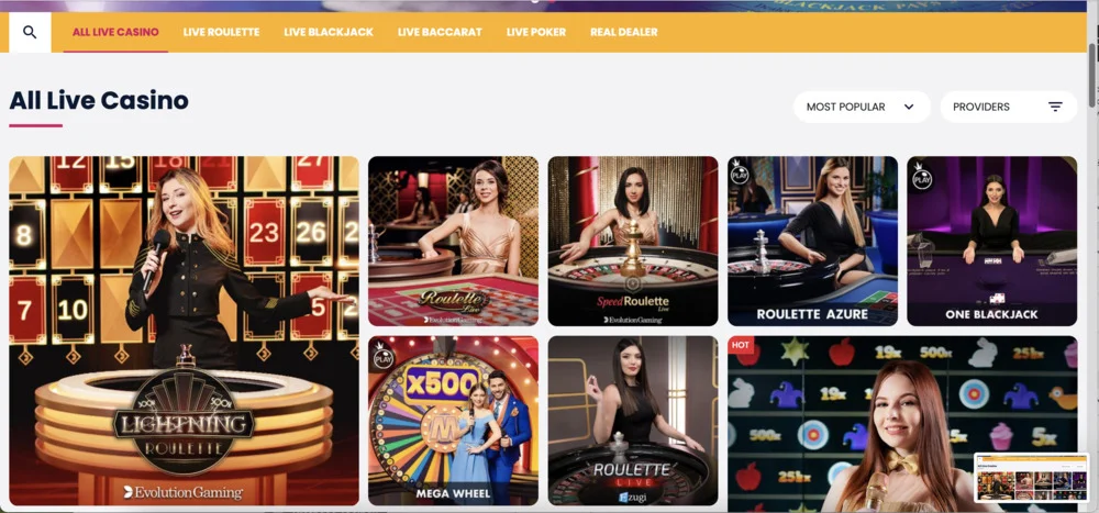 Caino WINBIG Live Casino