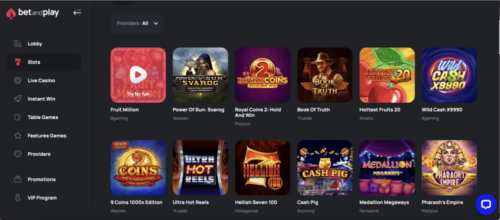 Betandplay Casino Games