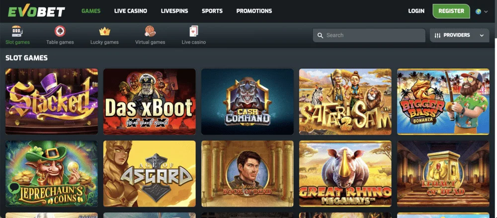 Evobet Casino Games