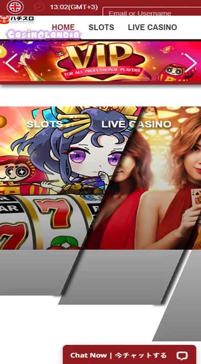 Hachi Casino Mobile View