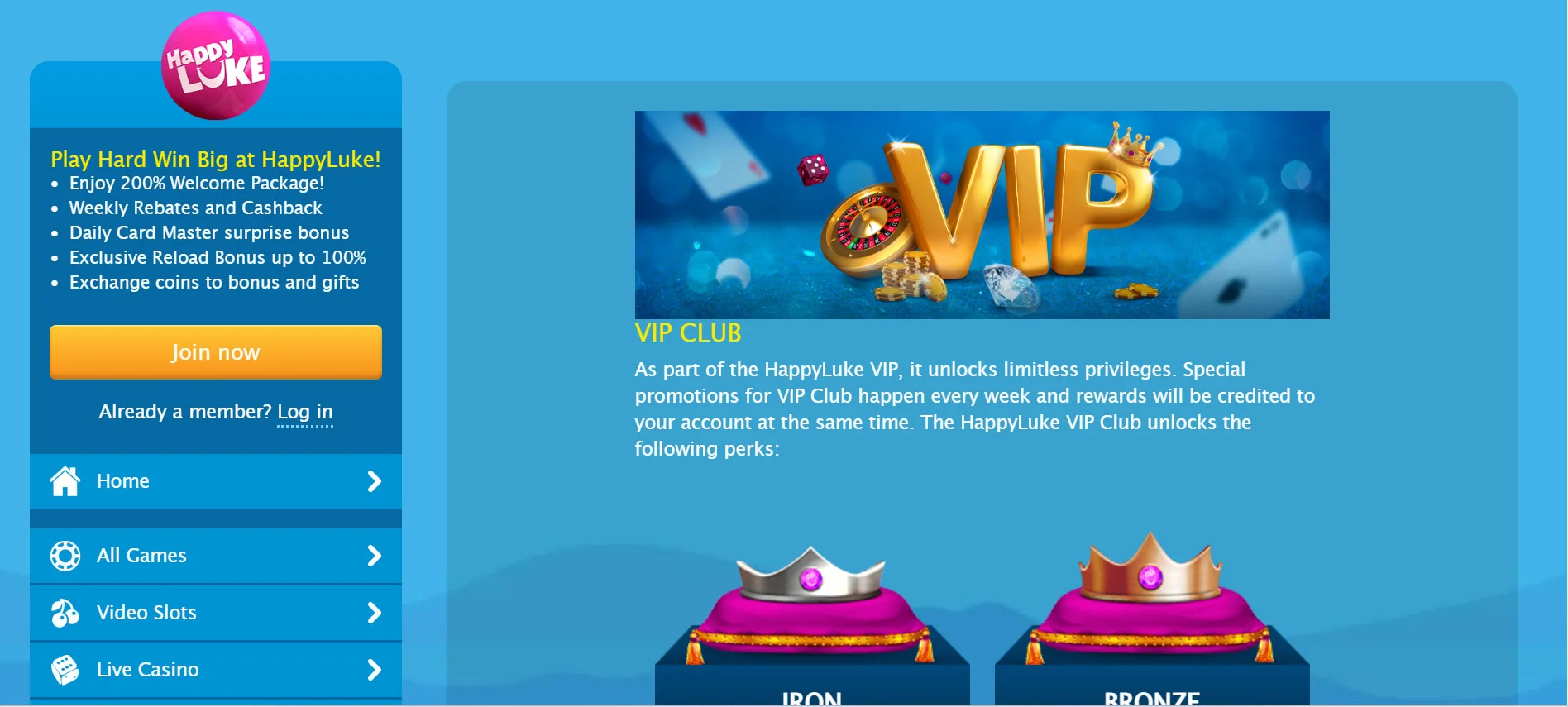 Happy Luke Casino VIP Program