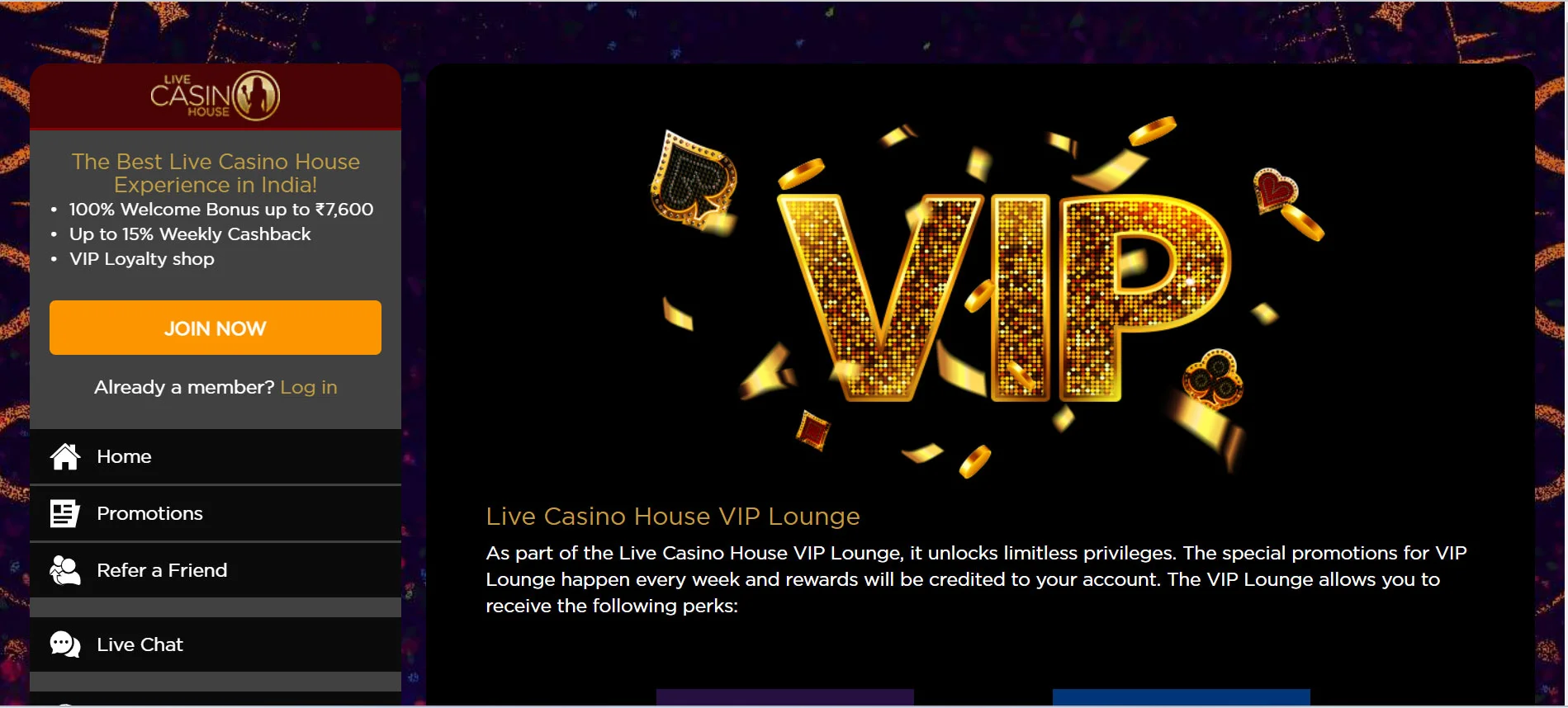 LiveCasinoHouse VIP Program