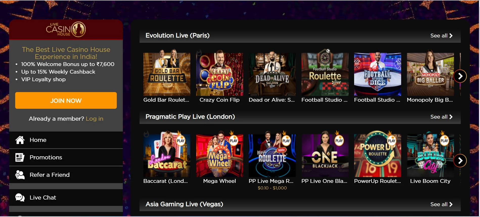LiveCasinoHouse Live Casino