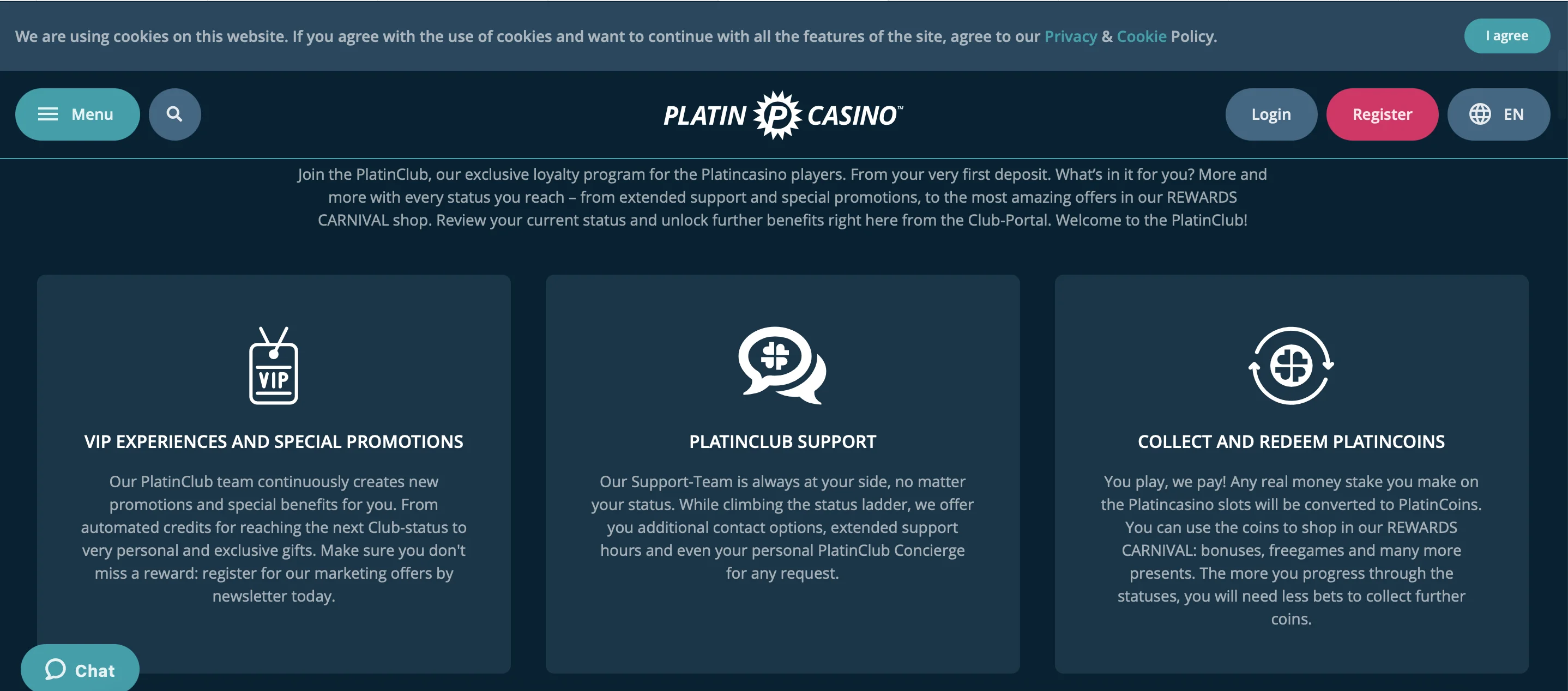 PlatinCasino VIP