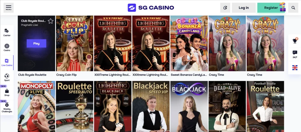 SG Casino Live Games