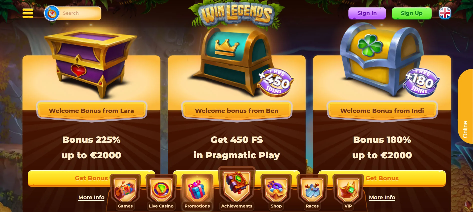 WinLegends Casino Promotions