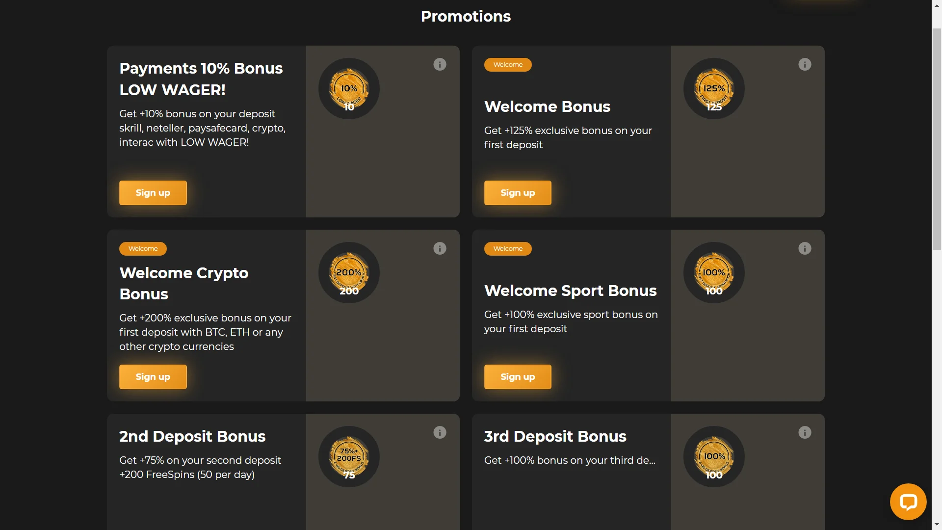 BiamoBet Casino Promotions and Bonuses
