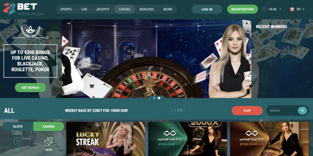 22bet Casino Games