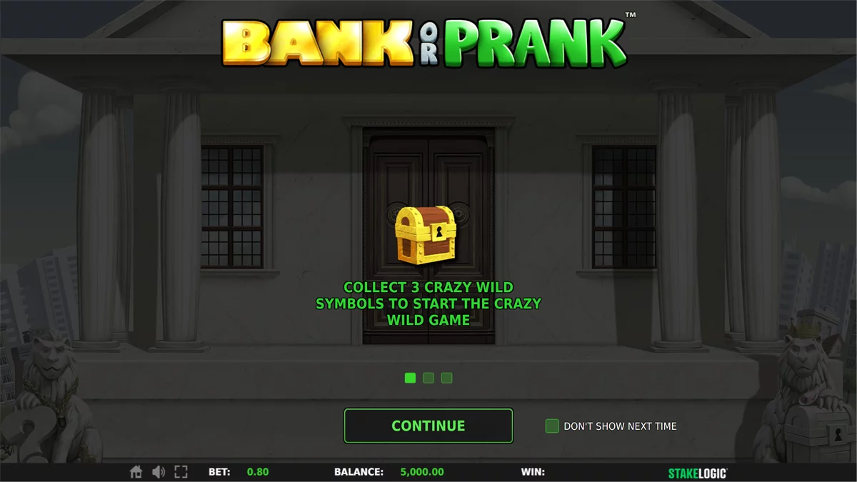 Bank or Prank Homescreen