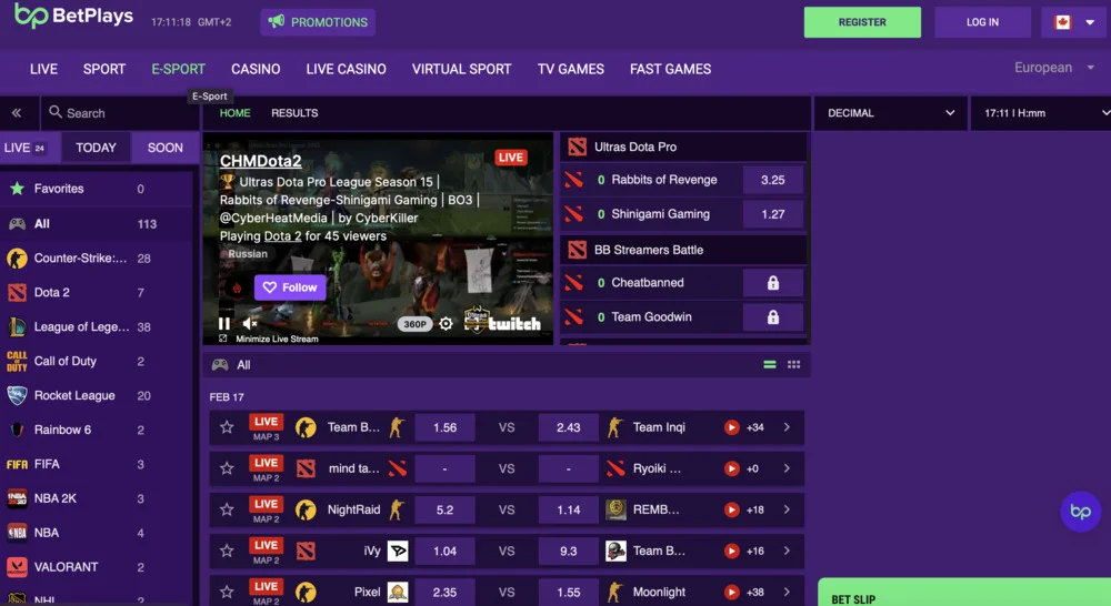 BetPlays Casino E-Sports
