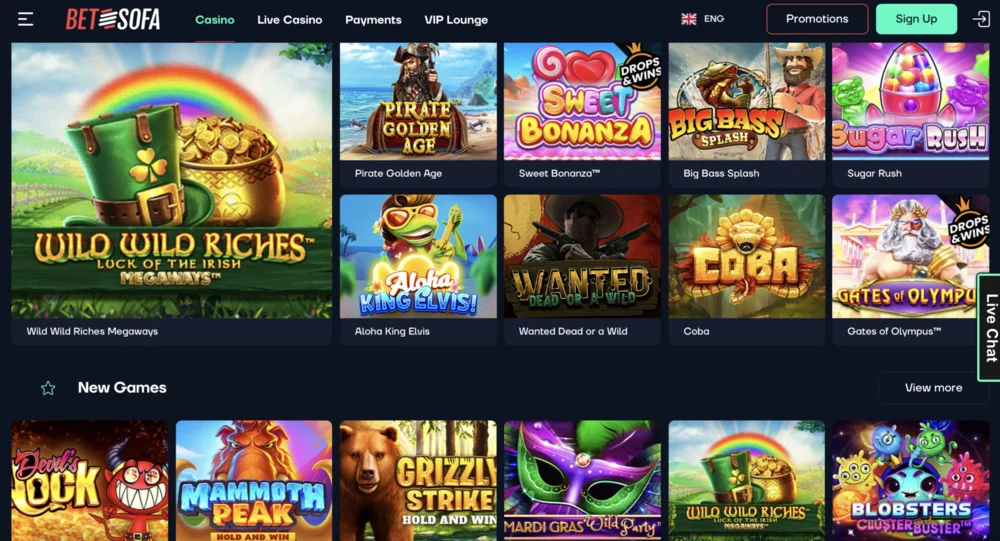 BetSofa Casino Games
