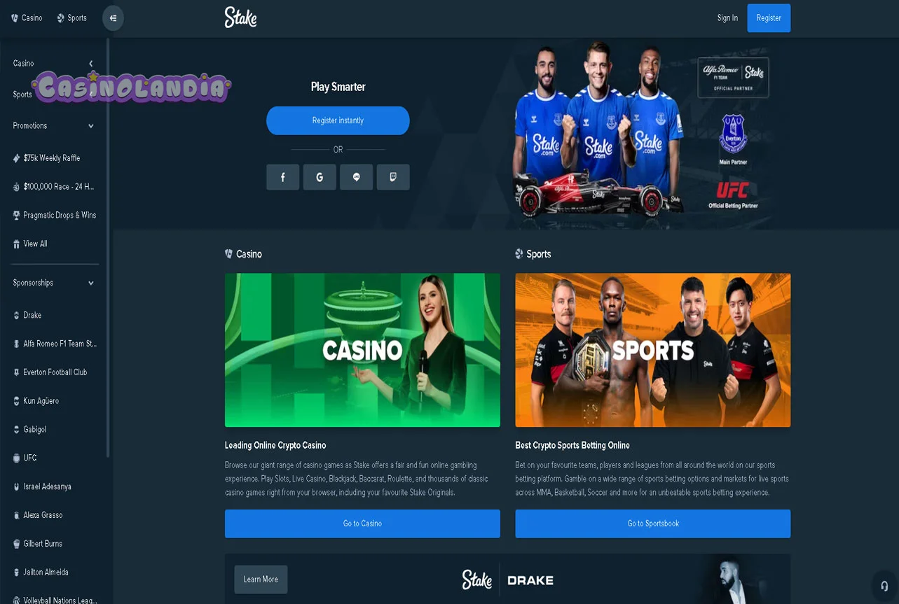 Desktop Stake casino