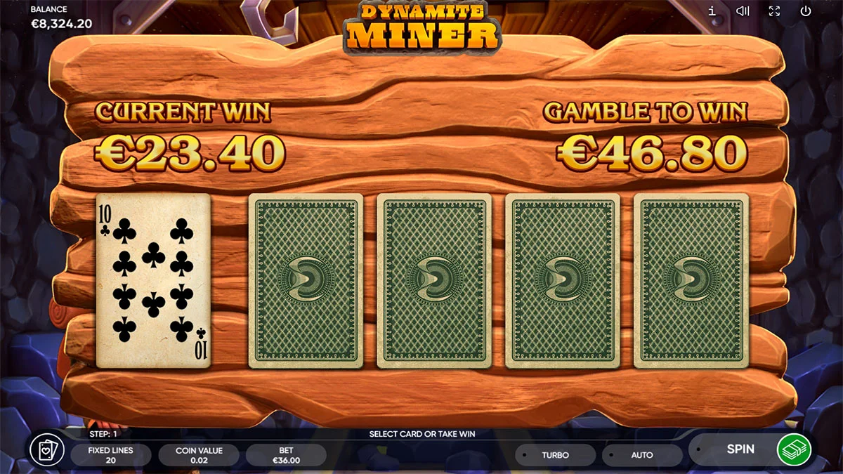 Dynamite Miner Gamble