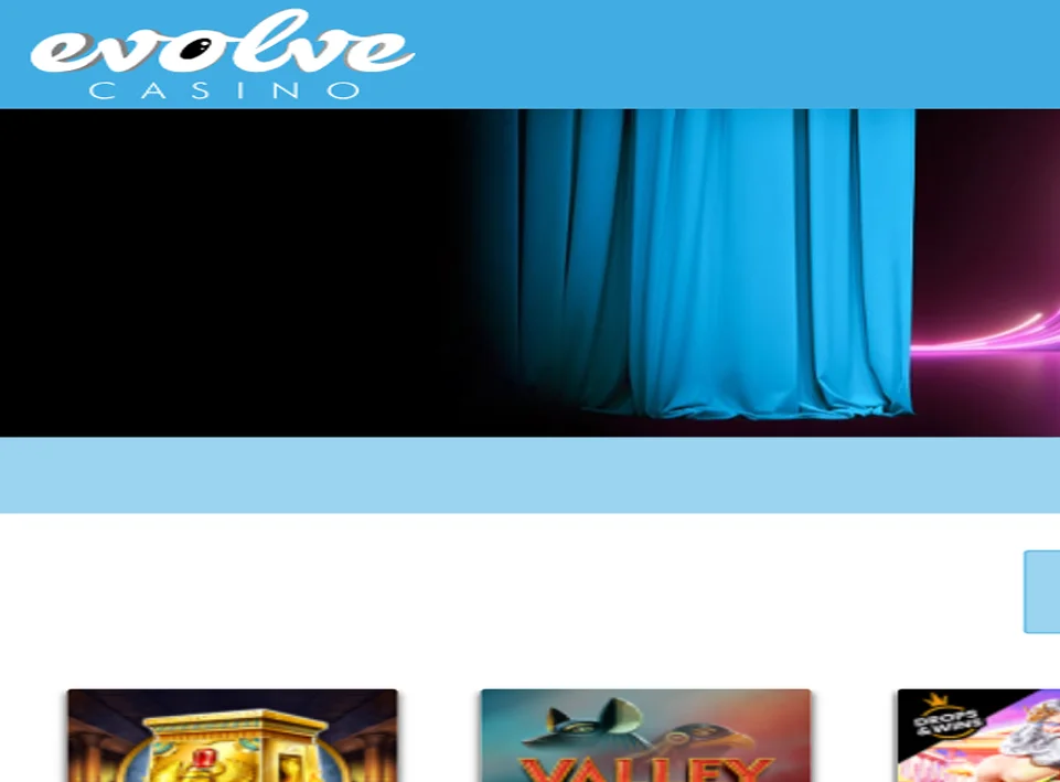 Evolve Casino Tablet View Landscape