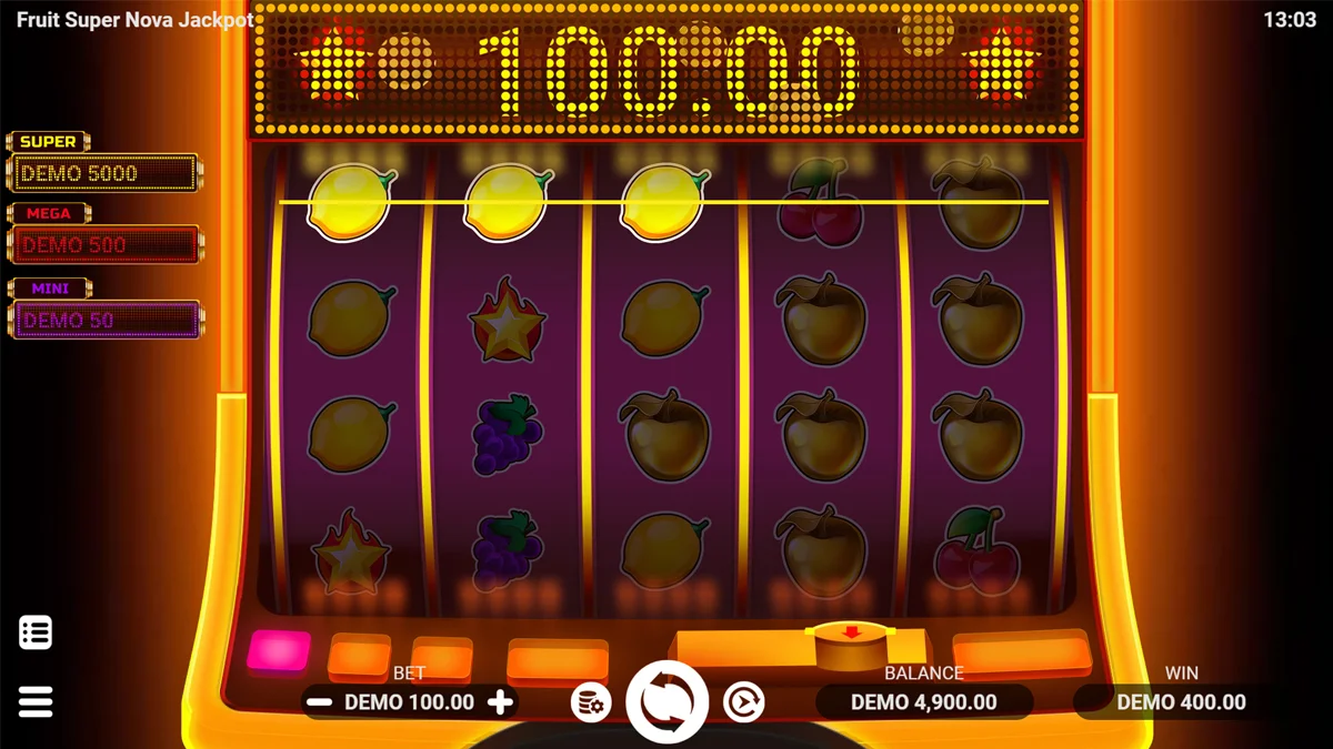 Fruit Super Nova Jackpot Win