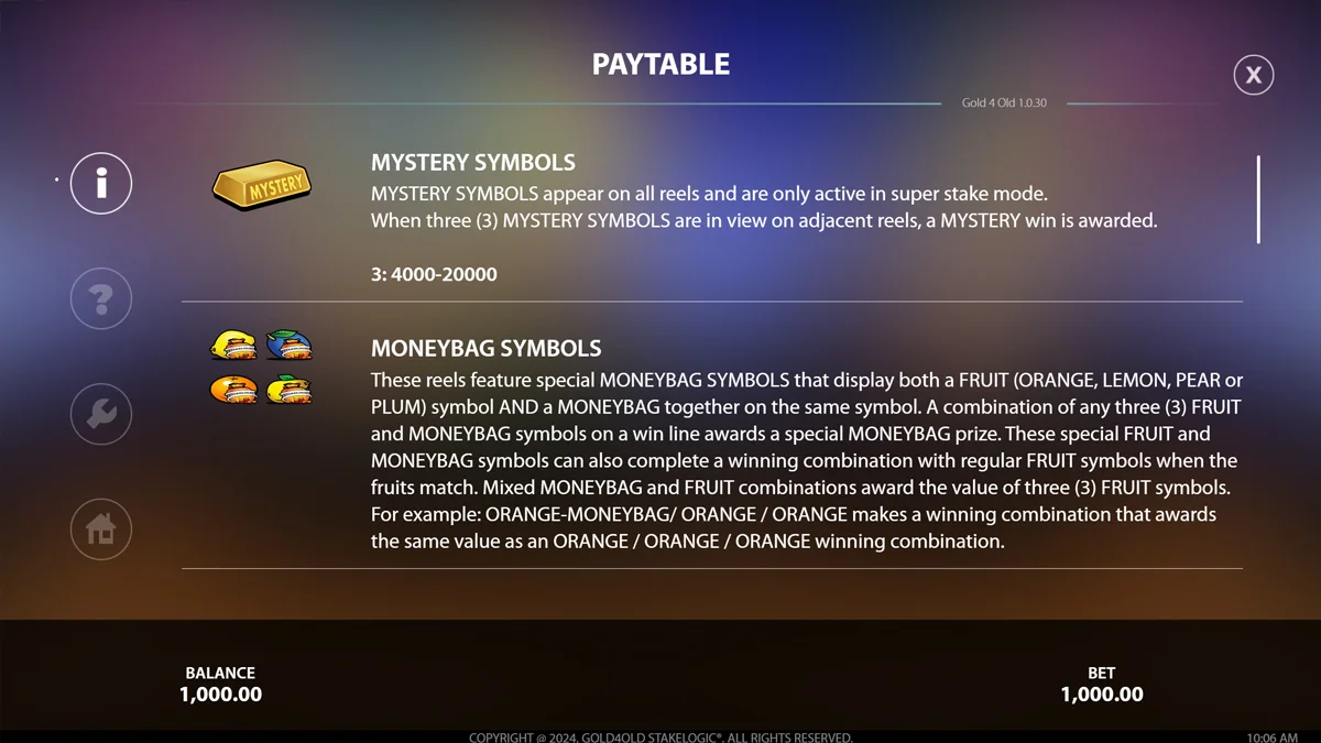 Gold4Old Special Symbols