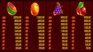 Hot Slot Magic Pearls Paytable