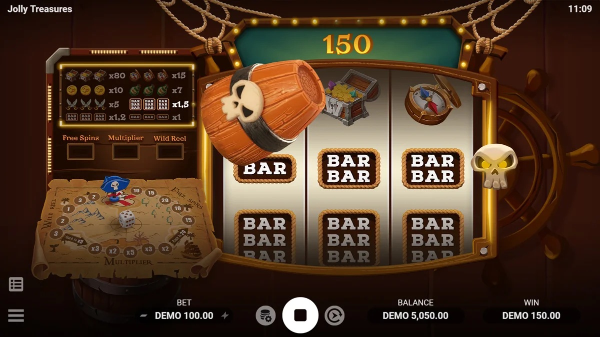 Jolly Treasures Bonus Round