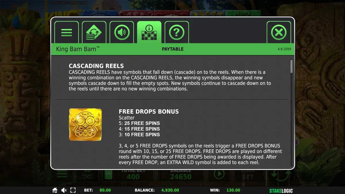 King Bam Bam Free Spins Symbol