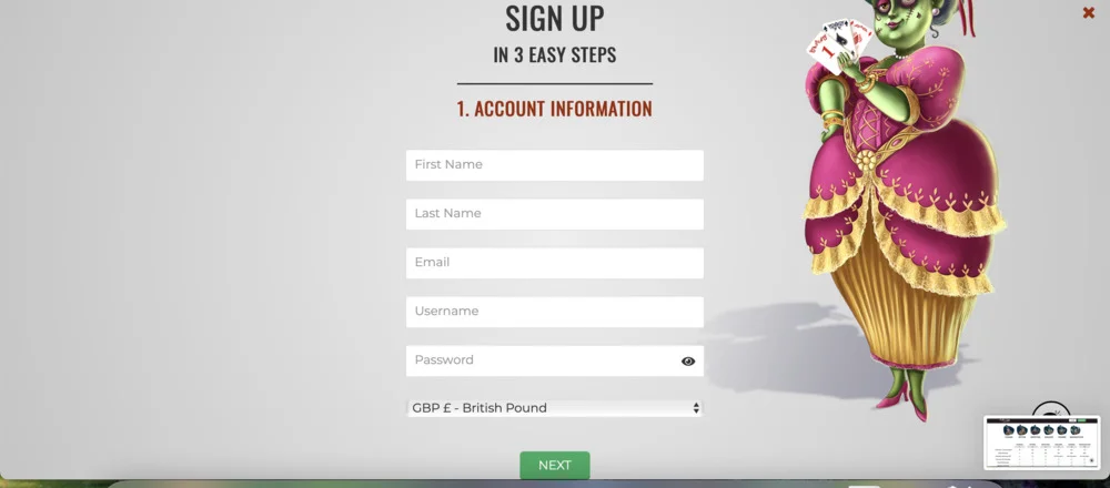 Lady Aida Casino Signup