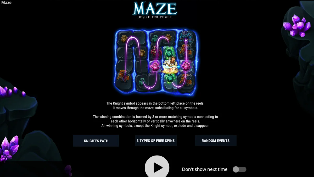 Maze Desire For Power Homescreen