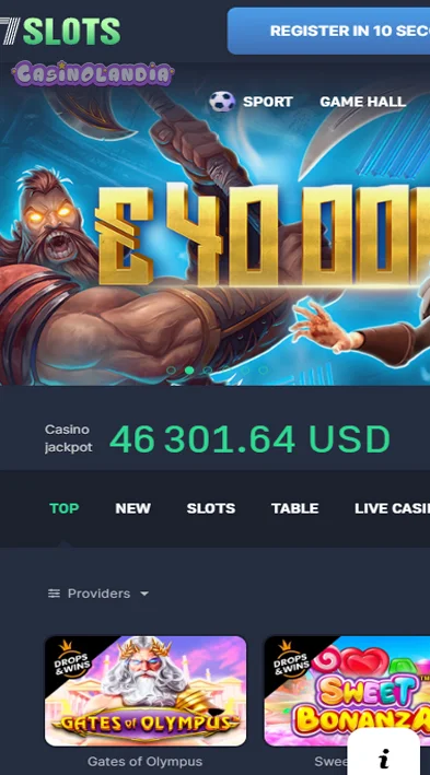 Mobile View 7slots casino