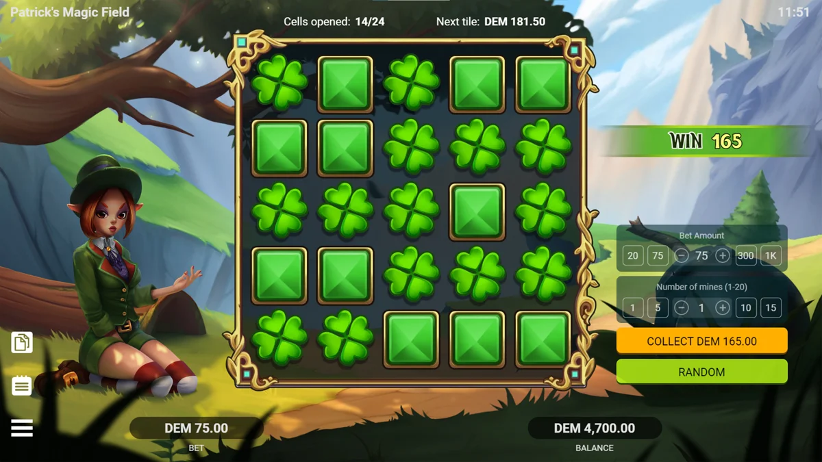 Patrick's Magic Field Win