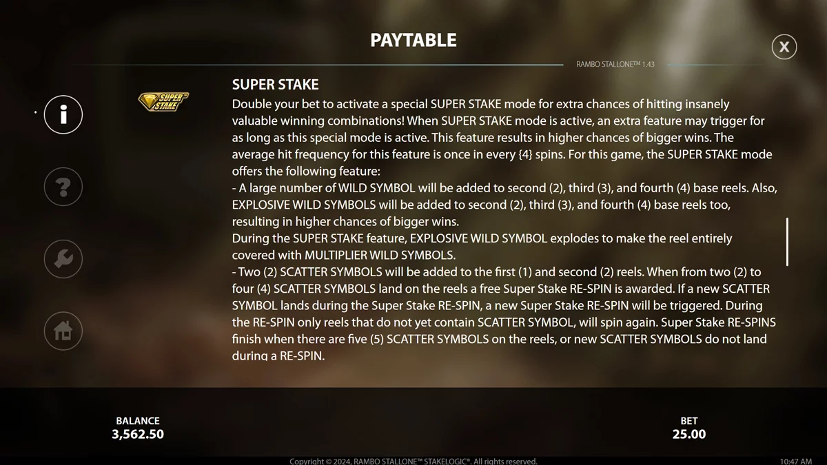 Rambo Super Stake